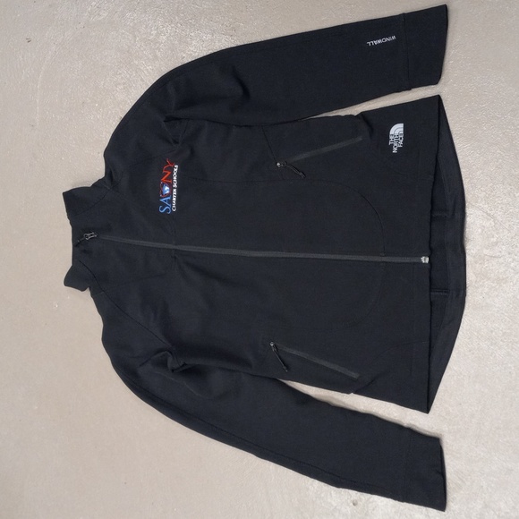 SANY BLACK NORTHFACE JACKET, BURGUNDY LONGSLEEVE 3/4 ZIP, RED SHORT SLEEVE SHIRT - Picture 2 of 16